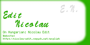 edit nicolau business card